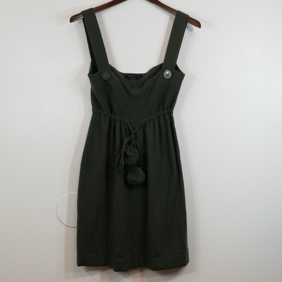 BCBG Green Woolblend Midi Overall Dress - Picture 1 of 8